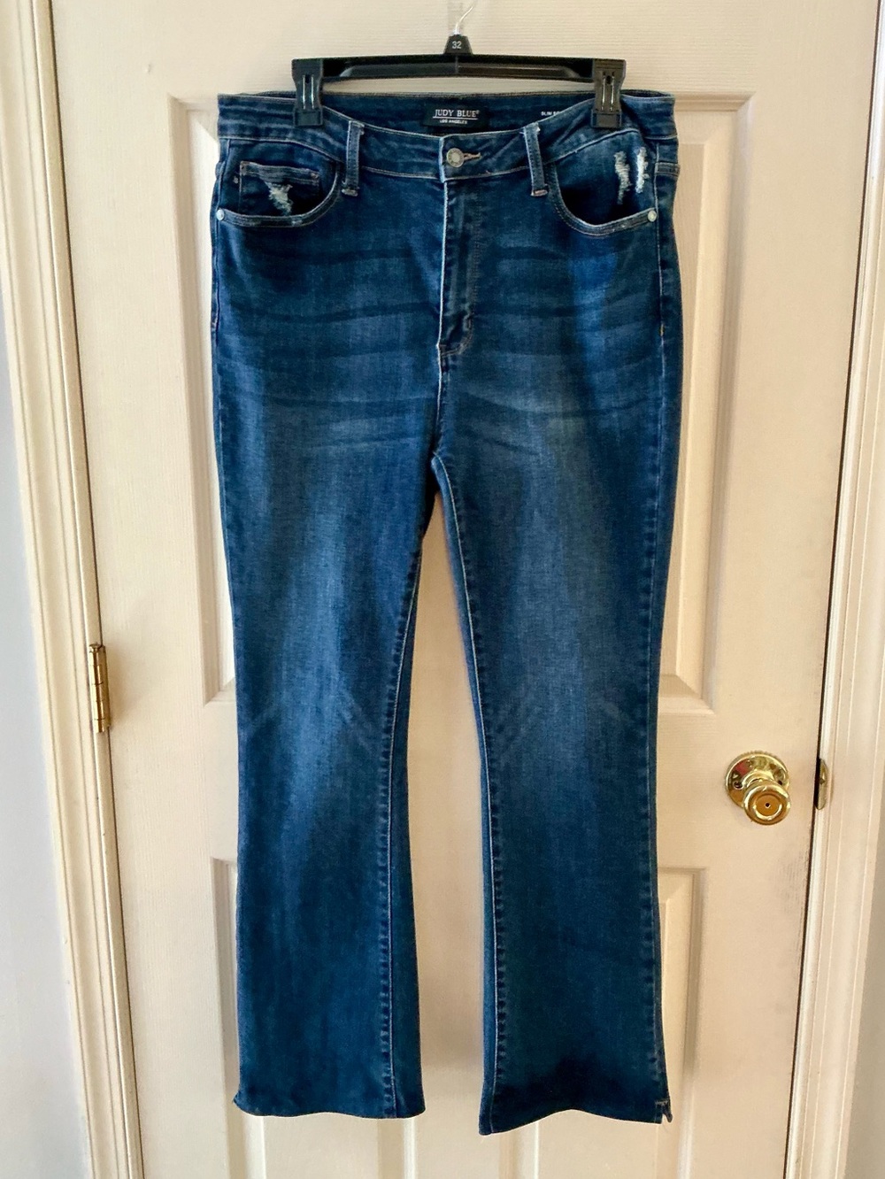 Judy Blue Bootcut Indigo Wash Denim Jeans Festival Cowgirl Soft Stretch Size 15